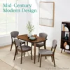 5-Piece Dinings Set, Compact Mid-Century Modern Table & Chair Set for Home, Apartment w/ 4 Chairs, Dining Room Sets